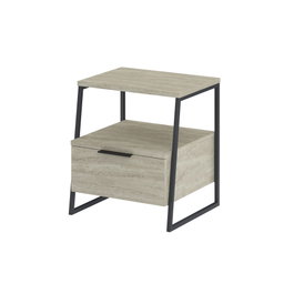 Hanah Home Mesita de Noche Travertino 45x50x40 cm